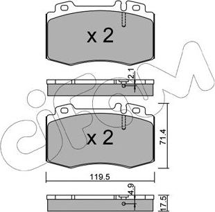 Cifam 822-563-5 - Гальмівні колодки, дискові гальма autozip.com.ua