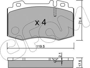 Cifam 822-563-0 - Гальмівні колодки, дискові гальма autozip.com.ua