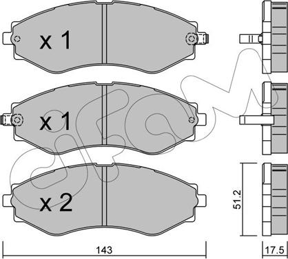 Cifam 822-509-0 - Гальмівні колодки, дискові гальма autozip.com.ua