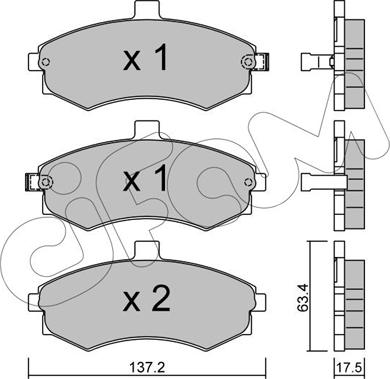 Cifam 822-504-0 - Гальмівні колодки, дискові гальма autozip.com.ua