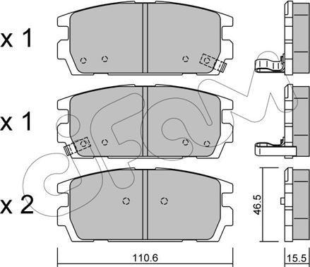 Cifam 822-507-0 - Гальмівні колодки, дискові гальма autozip.com.ua