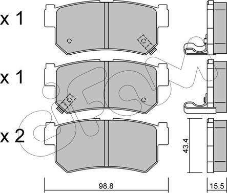 Cifam 822-519-0 - Гальмівні колодки, дискові гальма autozip.com.ua