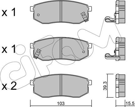 Cifam 822-514-0 - Гальмівні колодки, дискові гальма autozip.com.ua