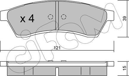 Cifam 822-510-0 - Гальмівні колодки, дискові гальма autozip.com.ua