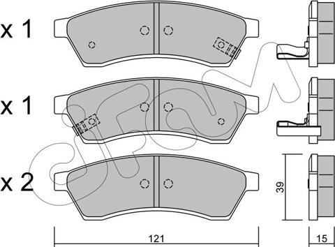 Cifam 822-510-1 - Гальмівні колодки, дискові гальма autozip.com.ua