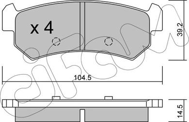 Cifam 822-511-0 - Гальмівні колодки, дискові гальма autozip.com.ua