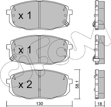 Cifam 822-513-1 - Гальмівні колодки, дискові гальма autozip.com.ua