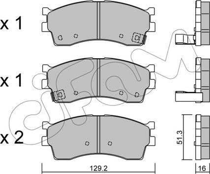 Cifam 822-512-0 - Гальмівні колодки, дискові гальма autozip.com.ua