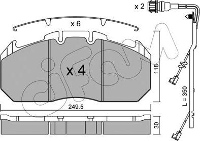 Cifam 822-587-0K - Гальмівні колодки, дискові гальма autozip.com.ua