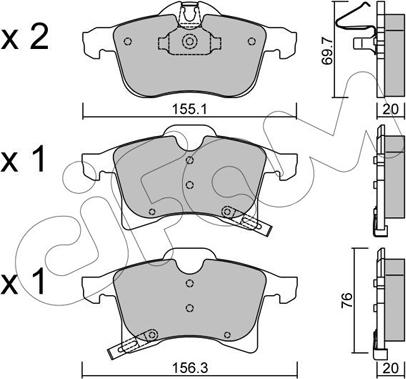 Cifam 822-539-0 - Гальмівні колодки, дискові гальма autozip.com.ua