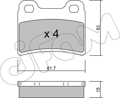 Cifam 822-535-0 - Гальмівні колодки, дискові гальма autozip.com.ua