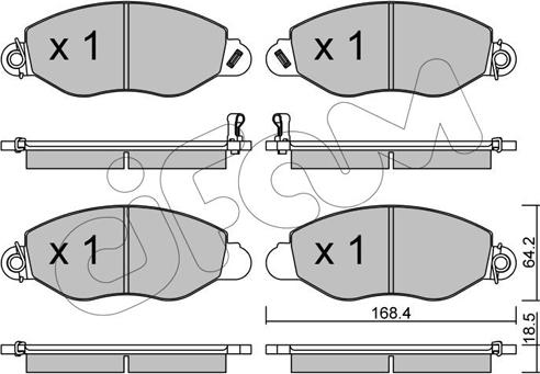 Cifam 822-536-0 - Гальмівні колодки, дискові гальма autozip.com.ua