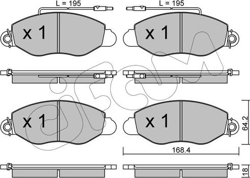 Cifam 822-536-1 - Гальмівні колодки, дискові гальма autozip.com.ua