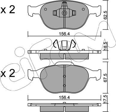 Cifam 822-533-0 - Гальмівні колодки, дискові гальма autozip.com.ua