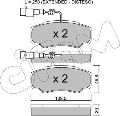 Cifam 822-532-1 - Гальмівні колодки, дискові гальма autozip.com.ua