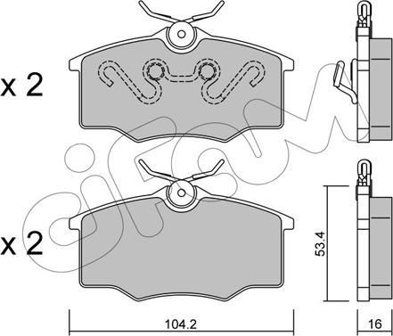 Cifam 822-537-0 - Гальмівні колодки, дискові гальма autozip.com.ua