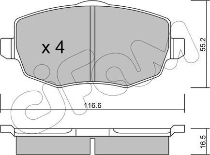 Cifam 822-528-0 - Гальмівні колодки, дискові гальма autozip.com.ua