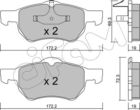 Cifam 822-523-0 - Гальмівні колодки, дискові гальма autozip.com.ua