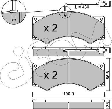 Cifam 822-579-2 - Гальмівні колодки, дискові гальма autozip.com.ua