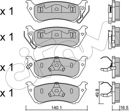 Cifam 822-570-0 - Гальмівні колодки, дискові гальма autozip.com.ua