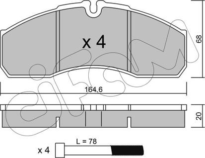 Cifam 822-578-0 - Гальмівні колодки, дискові гальма autozip.com.ua