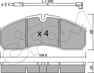 Cifam 822-578-3K - Гальмівні колодки, дискові гальма autozip.com.ua