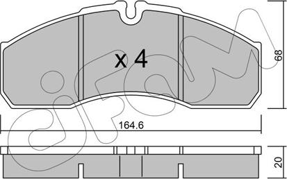 Cifam 822-578-3 - Гальмівні колодки, дискові гальма autozip.com.ua