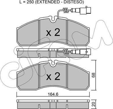 Cifam 822-578-7 - Гальмівні колодки, дискові гальма autozip.com.ua