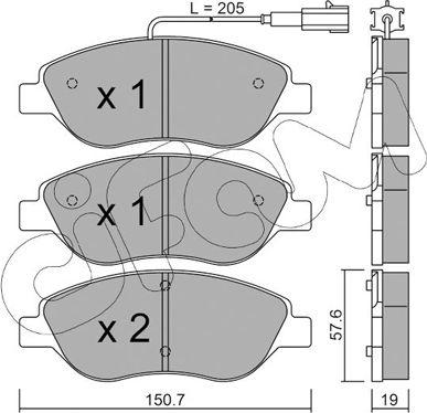 Cifam 822-577-0 - Гальмівні колодки, дискові гальма autozip.com.ua