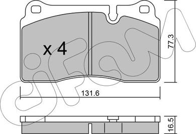 Cifam 822-695-0 - Гальмівні колодки, дискові гальма autozip.com.ua