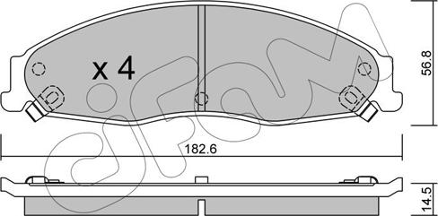 Cifam 822-698-0 - Гальмівні колодки, дискові гальма autozip.com.ua