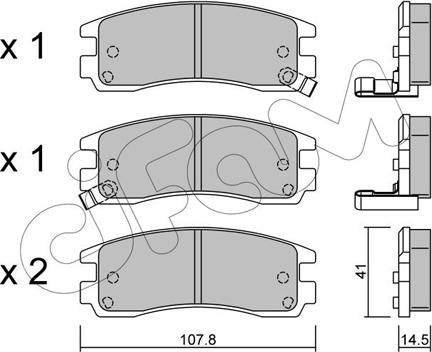 Cifam 822-697-0 - Гальмівні колодки, дискові гальма autozip.com.ua