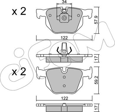 Cifam 822-644-4 - Гальмівні колодки, дискові гальма autozip.com.ua