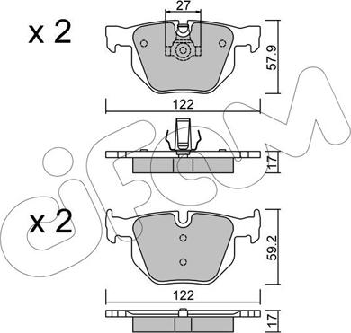 Cifam 822-644-0 - Гальмівні колодки, дискові гальма autozip.com.ua