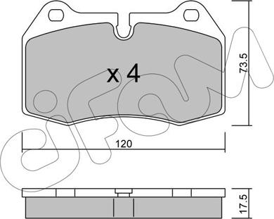 Cifam 822-645-0 - Гальмівні колодки, дискові гальма autozip.com.ua