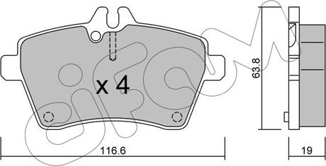 Cifam 822-646-0 - Гальмівні колодки, дискові гальма autozip.com.ua