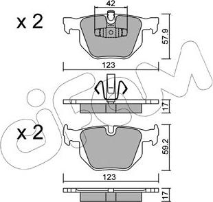 Cifam 822-643-0 - Гальмівні колодки, дискові гальма autozip.com.ua