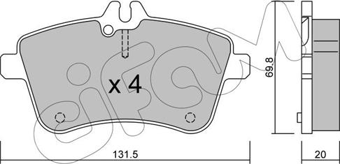 Cifam 822-647-0 - Гальмівні колодки, дискові гальма autozip.com.ua