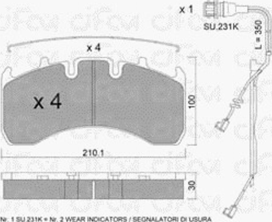 Cifam 822-650-1K - Гальмівні колодки, дискові гальма autozip.com.ua