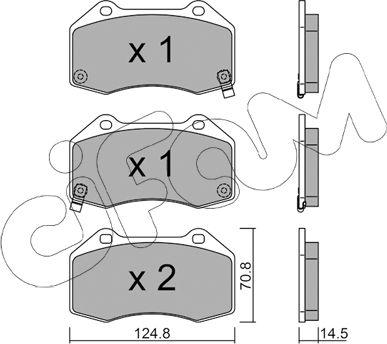 Cifam 822-651-3 - Гальмівні колодки, дискові гальма autozip.com.ua