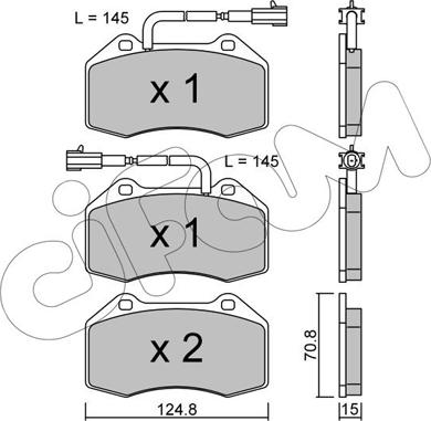 Cifam 822-651-2 - Гальмівні колодки, дискові гальма autozip.com.ua