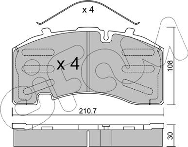 Cifam 822-652-0 - Гальмівні колодки, дискові гальма autozip.com.ua