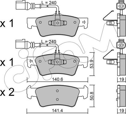 Cifam 822-661-0 - Гальмівні колодки, дискові гальма autozip.com.ua