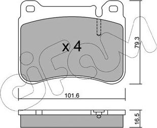 Cifam 822-668-0 - Гальмівні колодки, дискові гальма autozip.com.ua