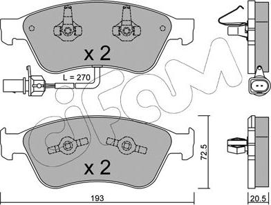 Cifam 822-662-0 - Гальмівні колодки, дискові гальма autozip.com.ua