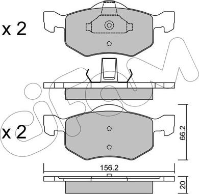 Cifam 822-609-0 - Гальмівні колодки, дискові гальма autozip.com.ua