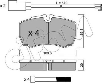 Cifam 822-604-2K - Гальмівні колодки, дискові гальма autozip.com.ua