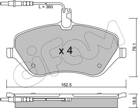 Cifam 822-601-0 - Гальмівні колодки, дискові гальма autozip.com.ua