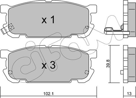 Cifam 822-608-0 - Гальмівні колодки, дискові гальма autozip.com.ua