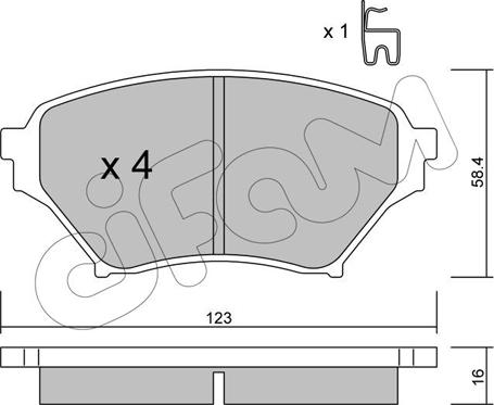 Cifam 822-607-0 - Гальмівні колодки, дискові гальма autozip.com.ua